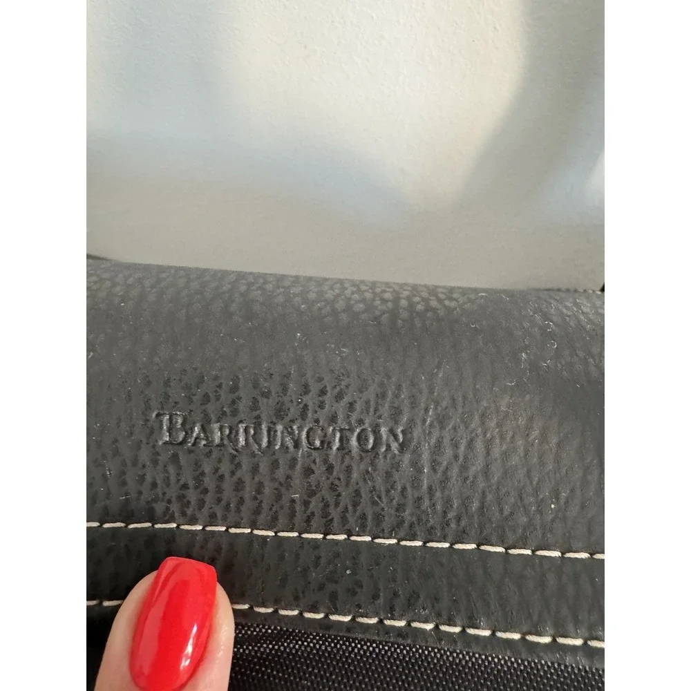 Barrington‎ Weekend Overnight  Zipper Nylon Bag  Large 20x12 Black